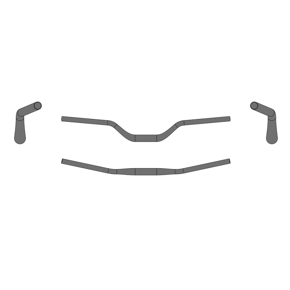 Ergotec Riser Bar 70 | 31.8 MTB-Lenker - GL 220mm, 12° Back Sweep / 5° Up Sweep
