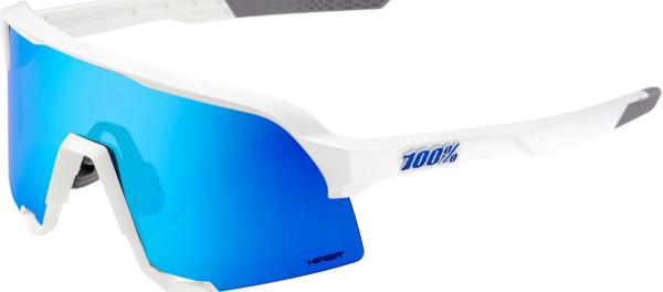 100percent 100% S3 Glases Matte white-HiPER blue ML