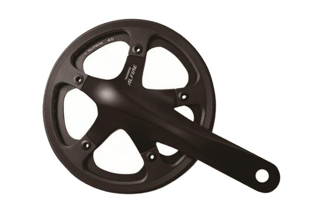 Shimano Kettenradgarnitur ALFINE FC-S501 170 mm 39 Zähne Hosenschutz schwarz