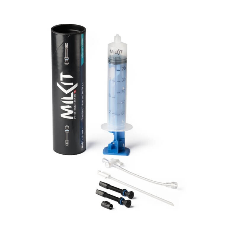 MilKit Milkit Tubeless Valve and Refill Kit, Compact 45mm Valves