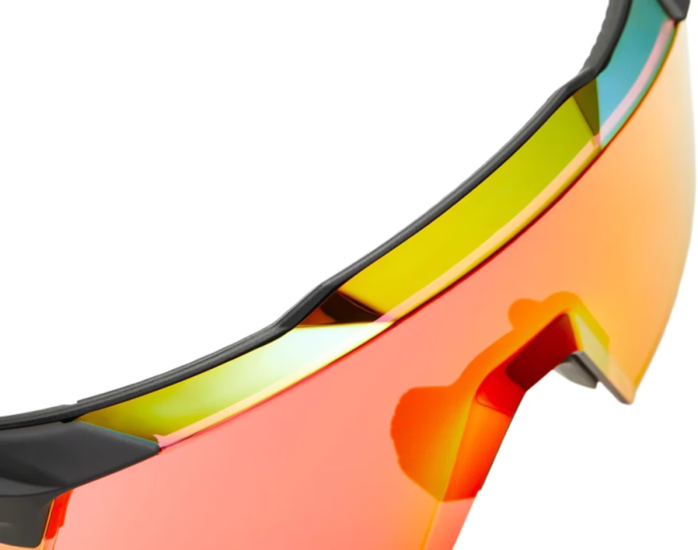 100percent Aerocraft - Soft Tact Black - HiPER Red Multilayer Mirr